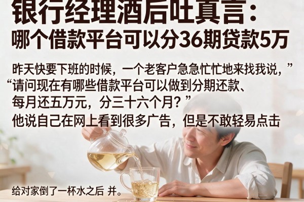 银行经理酒后吐真言：哪个借款平台可以分36期贷款5万且不被坑