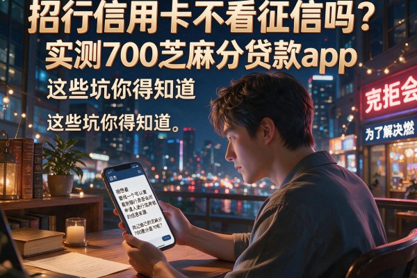 招行信用卡不看征信吗？实测700芝麻分贷款app，这些坑你得知道