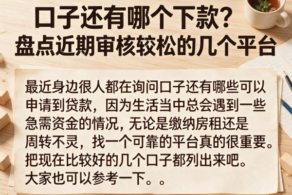 口子还有哪个下款?盘点近期审核较松的几个平台