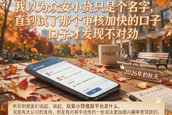 我以为众安小贷只是个名字，直到试了那个审核加快的口子才发现不对劲