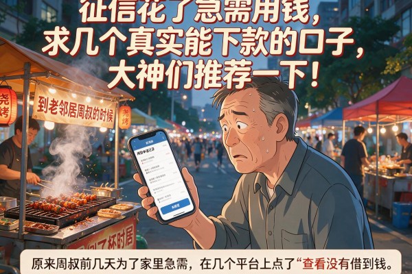征信花了急需用钱，求几个真实能下款的口子，大神们推荐一下！