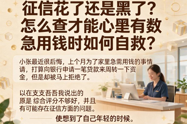 征信花了还是黑了？怎么查才能心里有数，急用钱时如何自救？
