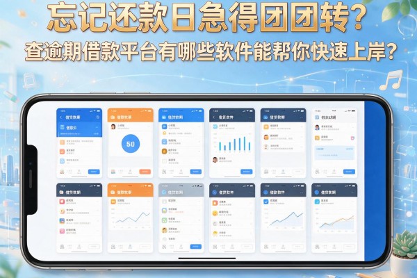 忘记还款日急得团团转？查逾期借款平台有哪些软件能帮你快速上岸？