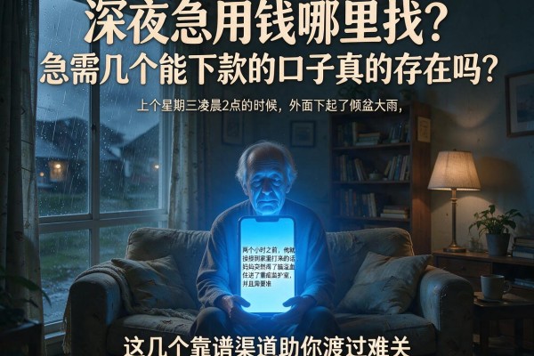 深夜急用钱哪里找？急需几个能下款的口子真的存在吗？这几个靠谱渠道助你渡过难关