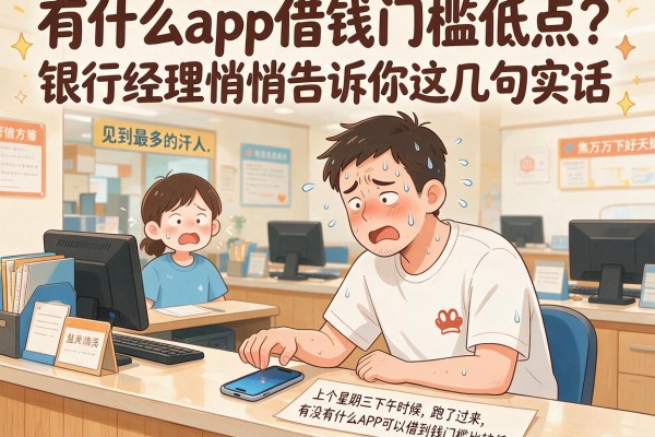 有什么app借钱门槛低点？银行经理悄悄告诉你这几句实话