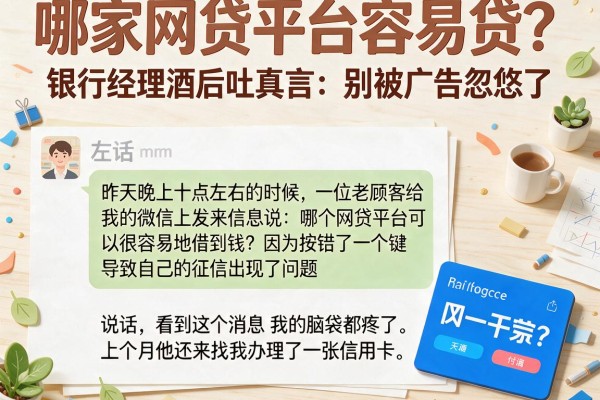 哪家网贷平台容易贷？银行经理酒后吐真言：别被广告忽悠了