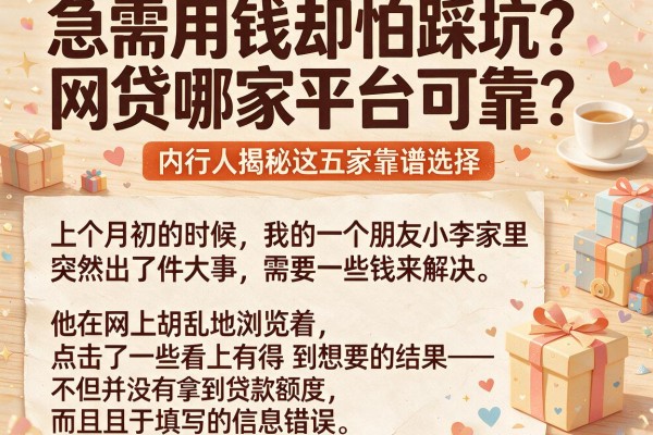 急需用钱却怕踩坑？网贷哪家平台可靠？内行人揭秘这五家靠谱选择