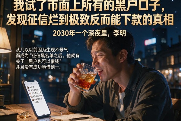 我试了市面上所有的黑户口子，发现征信烂到极致反而能下款的真相