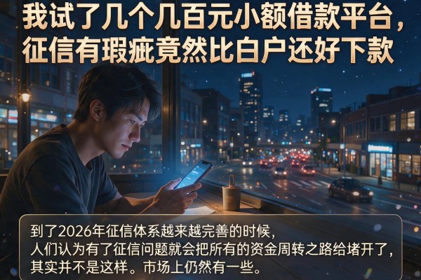我试了几个几百元小额借款平台，征信有瑕疵竟然比白户还好下款