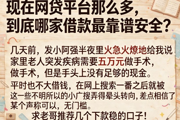 现在网贷平台那么多，到底哪家借款最靠谱安全？求老哥推荐几个下款稳的口子！