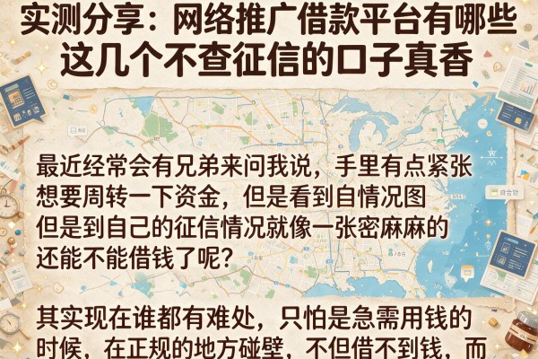 实测分享：网络推广借款平台有哪些，这几个不查征信的口子真香