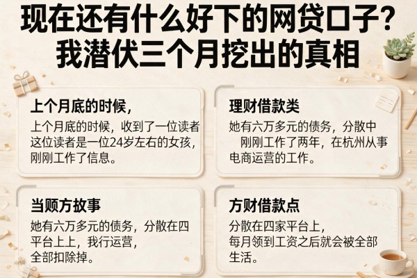 现在还有什么好下的网贷口子？我潜伏三个月挖出的真相
