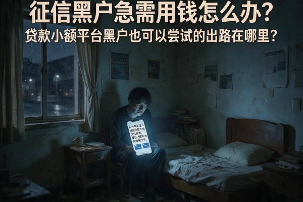 征信黑户急需用钱怎么办？贷款小额平台黑户也可以尝试的出路在哪里？