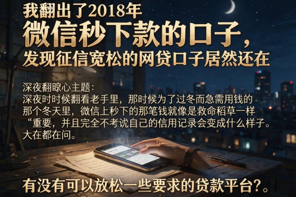 我翻出了2018年微信秒下款的口子，发现征信宽松的网贷口子居然还在