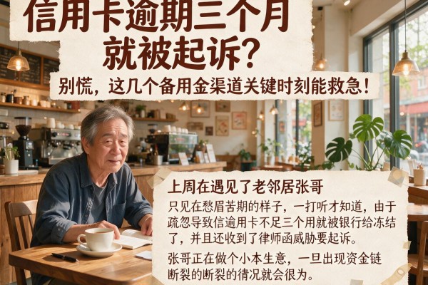 信用卡逾期三个月就被起诉?别慌,这几个备用金渠道关键时刻能救急!