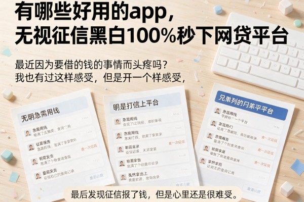 有哪些好用的app，陈列5个无视征信黑白100%秒下网贷平台