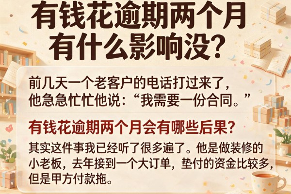 有钱花逾期两个月有什么影响没？别等吃了亏才后悔
