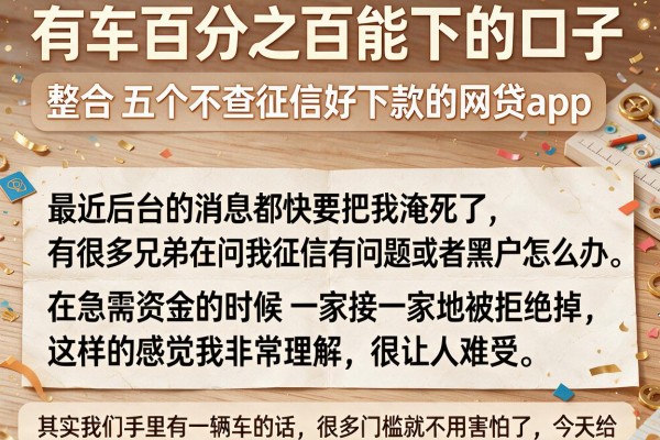 有车百分之百能下的口子,整合五个不查征信好下款的网贷app