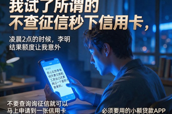 我试了所谓的不查征信秒下信用卡,结果额度让我意外