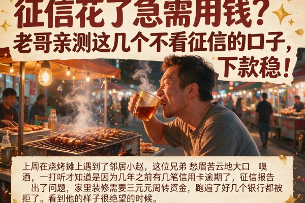 征信花了急需用钱？老哥亲测这几个不看征信的口子，下款稳！