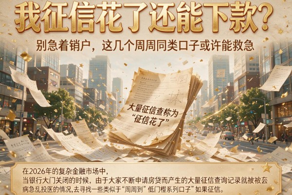 我征信花了还能下款？别急着销户，这几个周周同类口子或许能救急