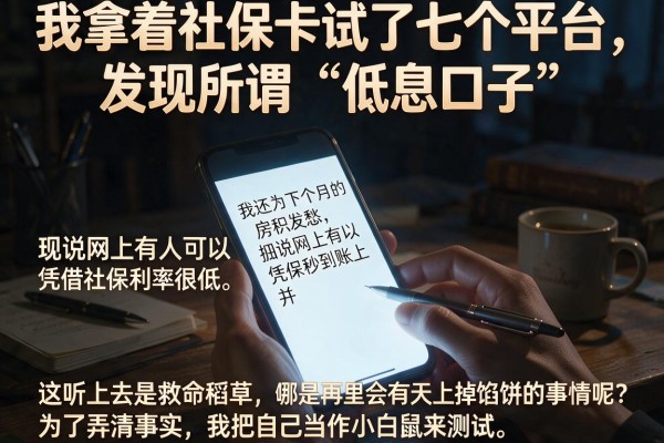 我拿着社保卡试了七个平台，发现所谓“低息口子”全是套路