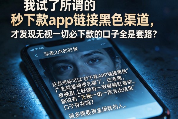 我试了所谓的秒下款app链接黑色渠道，才发现无视一切必下款的口子全是套路