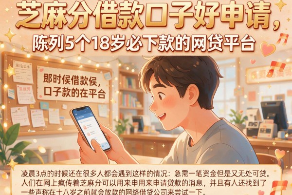 芝麻分借款口子好申请，陈列5个18岁必下款的网贷平台