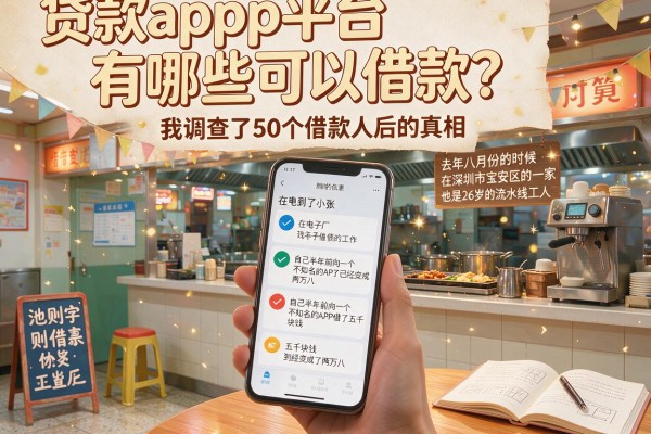 贷款app平台有哪些可以借款？我调查了50个借款人后的真相