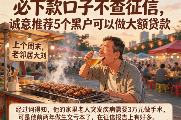 必下款口子不查征信，诚意推荐5个黑户可以做大额贷款app