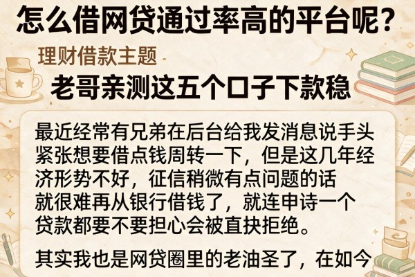 怎么借网贷通过率高的平台呢？老哥亲测这五个口子下款稳