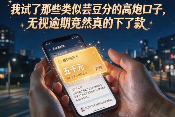 我试了那些类似芸豆分的高炮口子，无视逾期竟然真的下了款