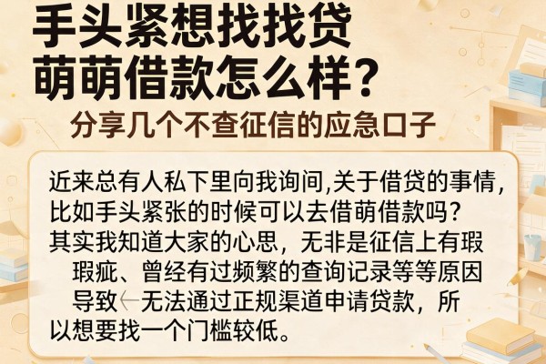 手头紧想找贷萌借款怎么样？分享几个不查征信的应急口子