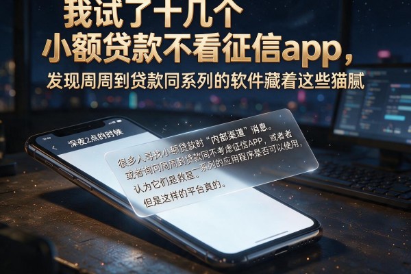 我试了十几个小额贷款不看征信app，发现周周到贷款同系列的软件藏着这些猫腻