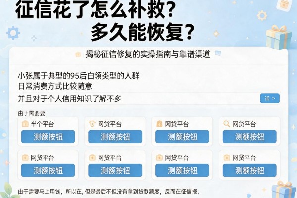 征信花了怎么补救？多久能恢复？揭秘征信修复的实操指南与靠谱渠道