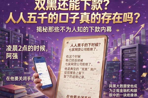 双黑还能下款？人人五千的口子真的存在吗？揭秘那些不为人知的下款内幕