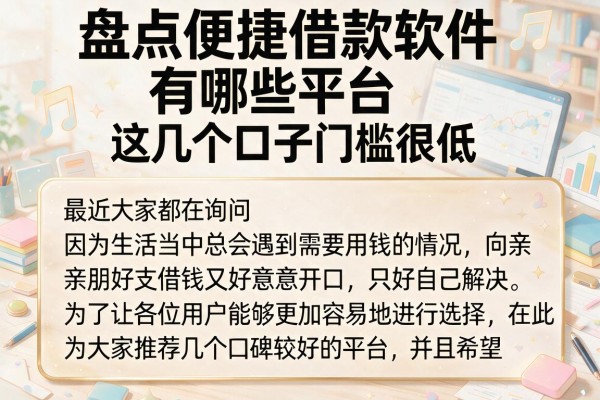 盘点便捷借款软件有哪些平台，这几个口子门槛很低