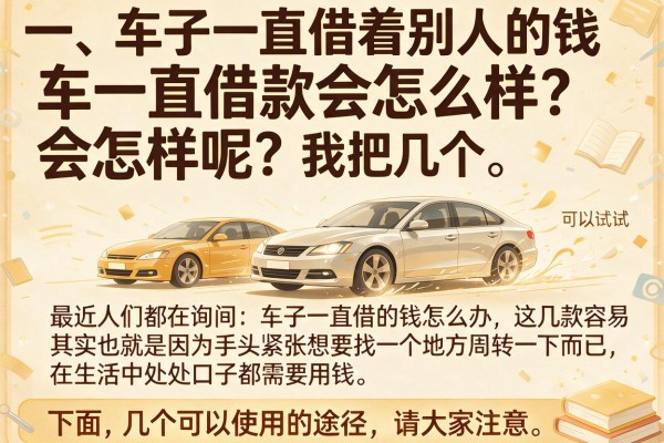 车一直借款会怎么样？这几款容易下款的口子可以试试