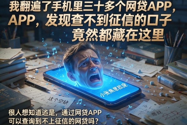 我翻遍了手机里三十多个网贷APP,发现查不到征信的口子竟然都藏在这里
