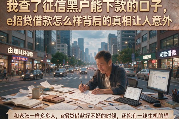 我查了征信黑户能下款的口子，e招贷借款怎么样背后的真相让人意外