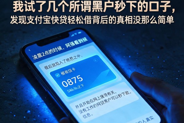我试了几个所谓黑户秒下的口子，发现支付宝快贷轻松借背后的真相没那么简单