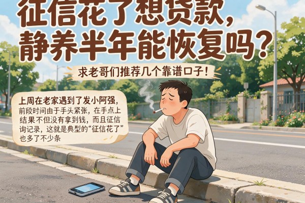 征信花了想贷款，静养半年能恢复吗？求老哥们推荐几个靠谱口子！