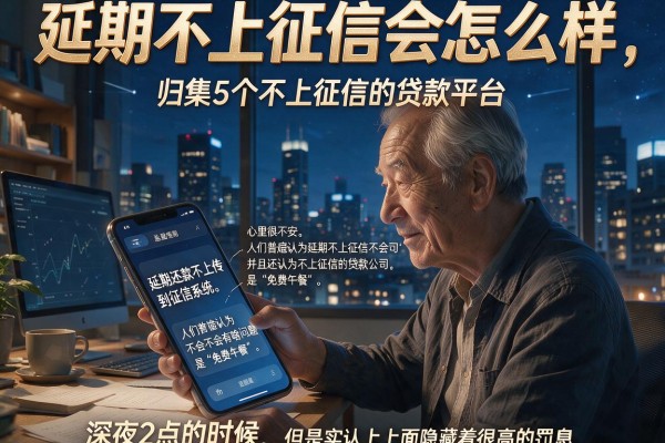 延期不上征信会怎么样，归集5个不上征信的贷款平台