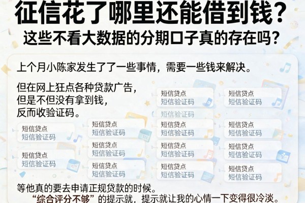 征信花了哪里还能借到钱？这些不看大数据的分期口子真的存在吗？