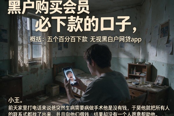 黑户购买会员必下款的口子，概括五个百分百下款无视黑白户网贷app