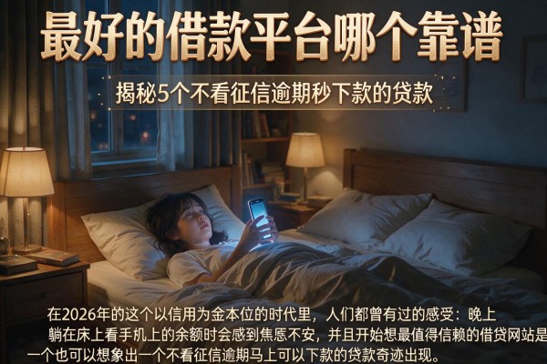 最好的借款平台哪个靠谱，揭秘5个不看征信逾期秒下款的贷款