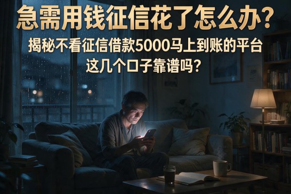 急需用钱征信花了怎么办？揭秘不看征信借款5000马上到账的平台，这几个口子靠谱吗？