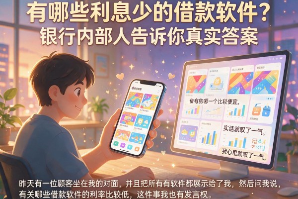 有哪些利息少的借款软件？银行内部人告诉你真实答案