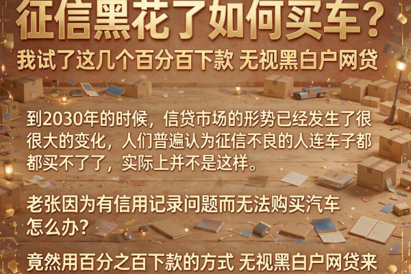 征信黑花了如何买车?我试了这几个百分百下款无视黑白户网贷