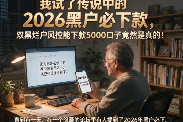 我试了传说中的2026黑户必下款，双黑烂户风控能下款5000口子竟然是真的